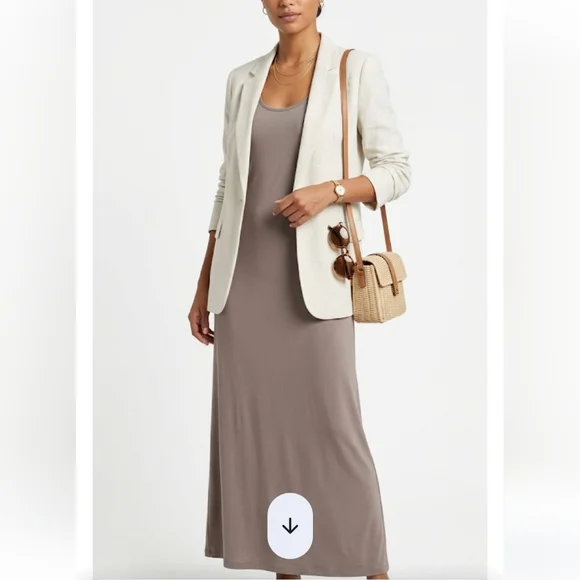 Eileen fisher gray stretch maxi dress size xs - Picture 13 of 14